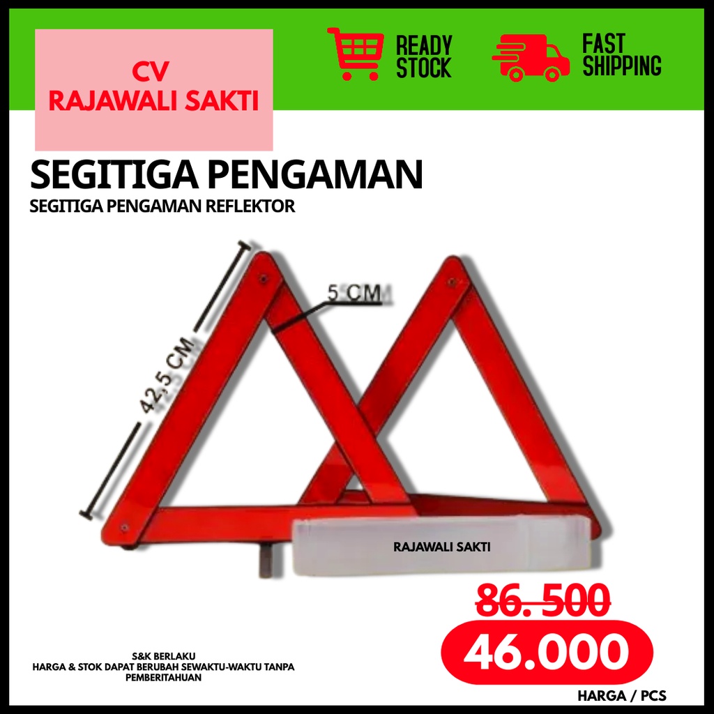 SEGITIGA PENGAMAN MOBIL  REFLEKTOR -MOBIL/ SEGITIGA PENGAMAN