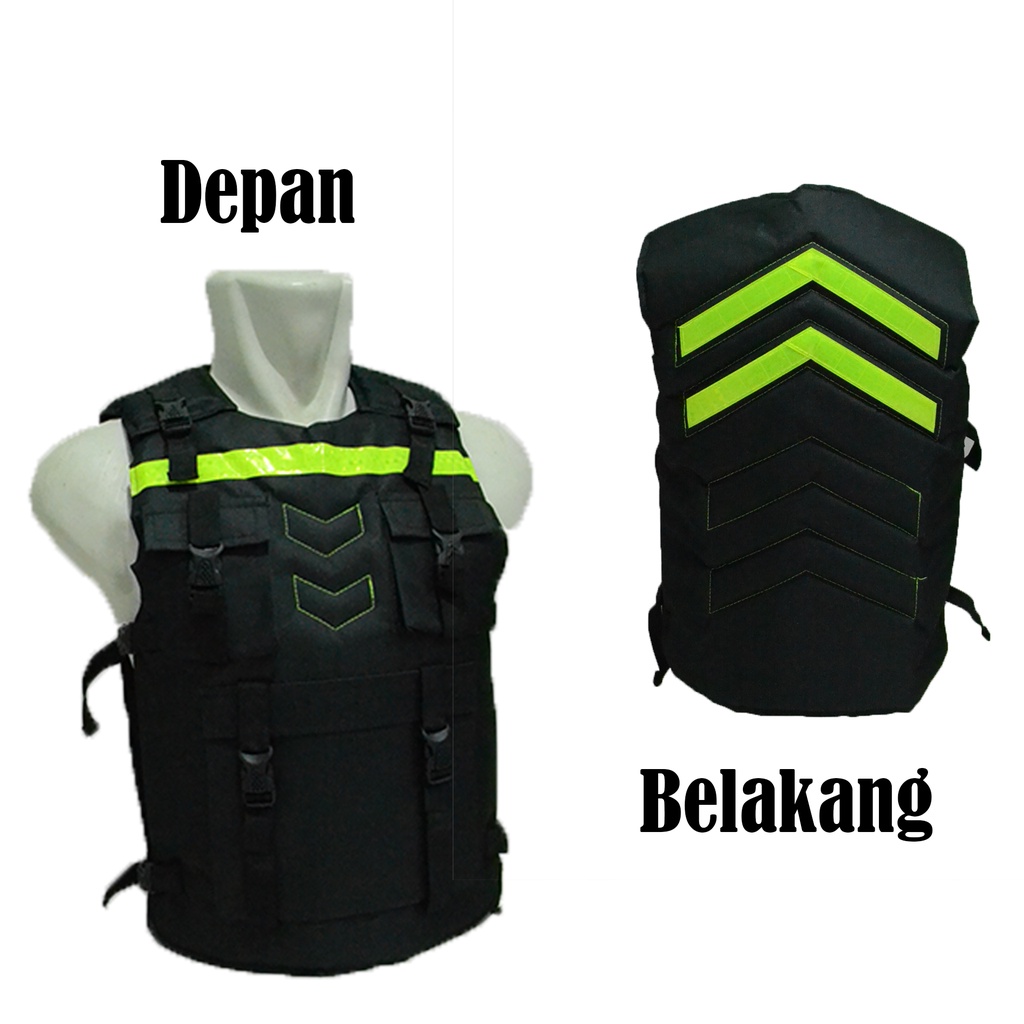 Rompi Motor Depan Belakang / Pelindung Dada / Body Protector Touring Bahan Dinir