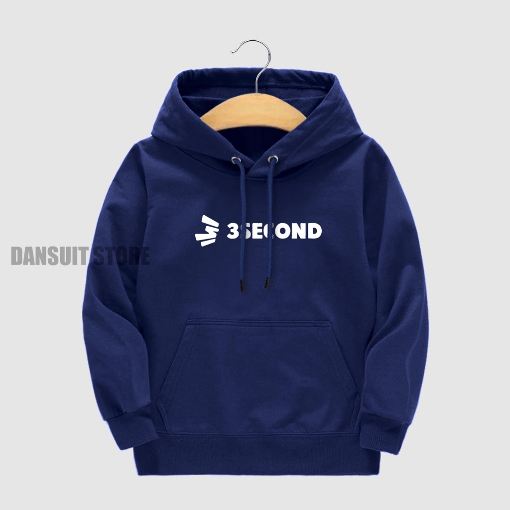 Sweater Hoodie Anak Laki-laki/Perempuan Usia 4-13 Tahun Hoodie Anak Sablon 3SECOND Terbaru Bahan Tebal Premium