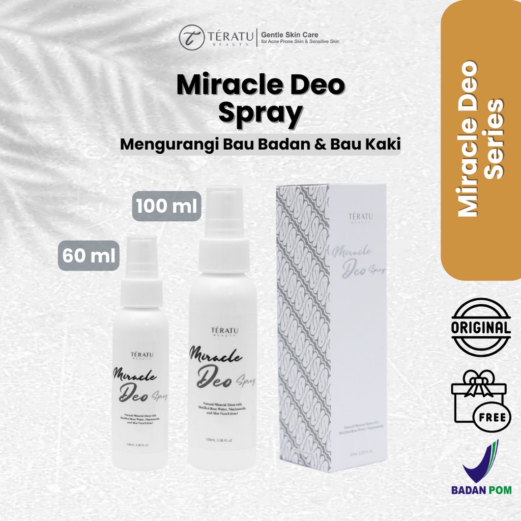 ⭐BAGUS⭐ TERATU BEAUTY Miracle Deo 100ml | 60ml | Deodorant Spray