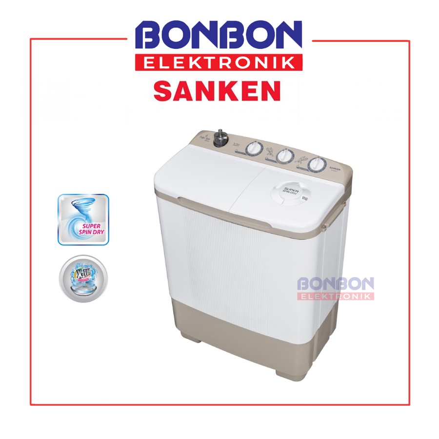 Sanken Mesin Cuci 2 Tabung 8KG TW-8600CF / 8600 CF