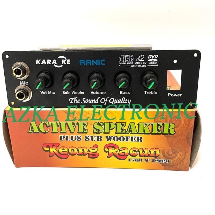 ❅ Kit Power Amplifier Speaker Aktif Stereo Plus Subwoofer 1700W PMPO ֍