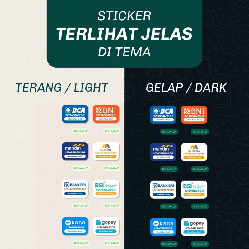 Jasa Sticker Whatsapp | Sticker Rekening Costum