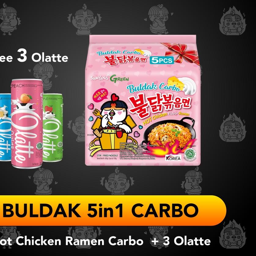

➾ 5 in 1 Samyang Carbonara + 3 Olatte ♕