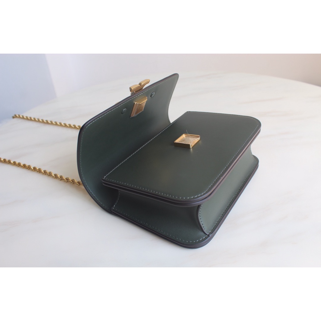 （Shopee Live）TB73589-18CM-1 73589 TORY BURCH original ELEANOR nappa leather accordion bag shoulder bag messenger bag