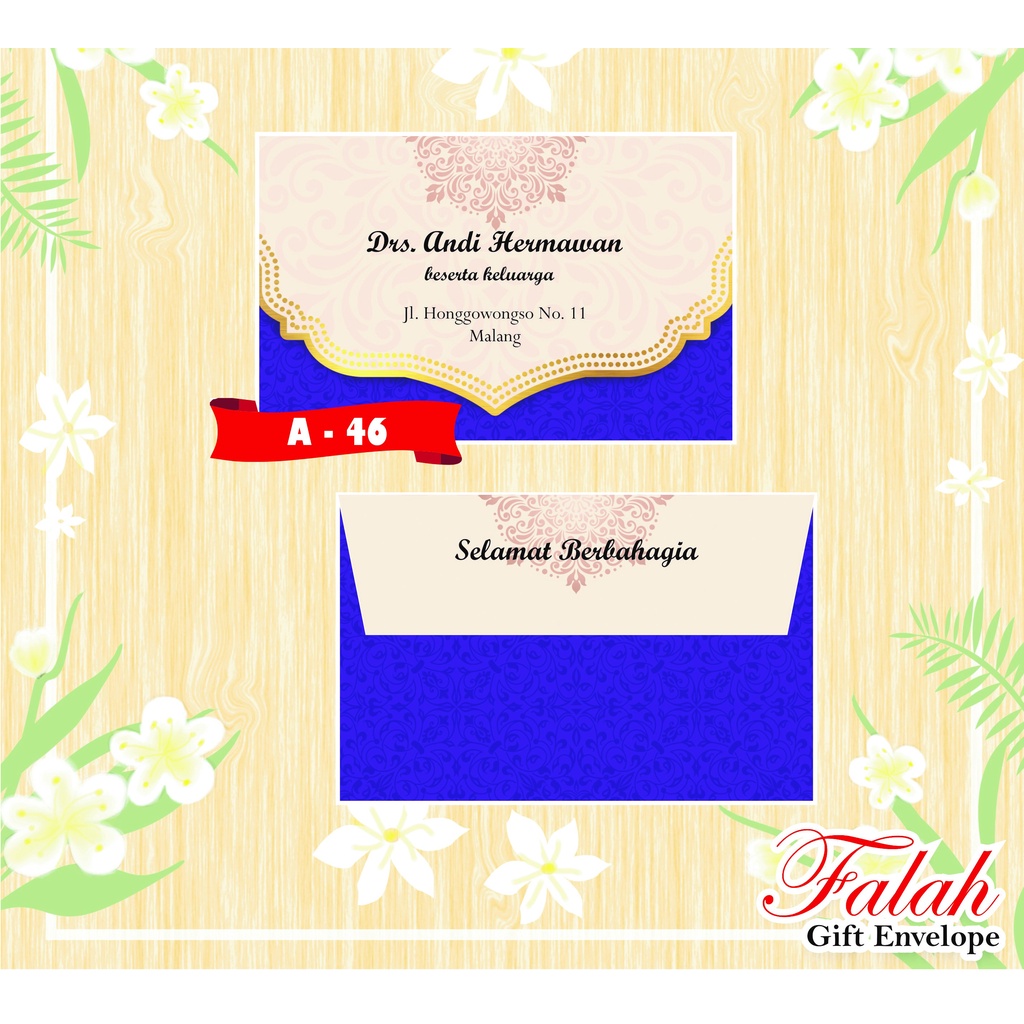 

Amplop Falah atau Angpau Falah kode A 46 muat uang kertas harga termurah