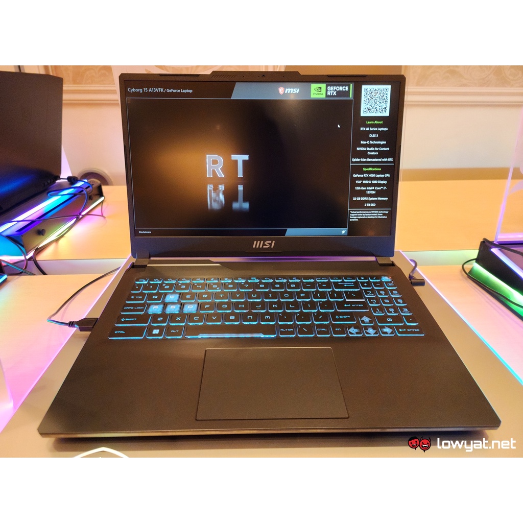 Laptop MSI CYBORG 15 RTX4050 6GB I7 12650H 16GB 512GB SSD W11 15.6FHD 144HZ BLIT A12VE.074