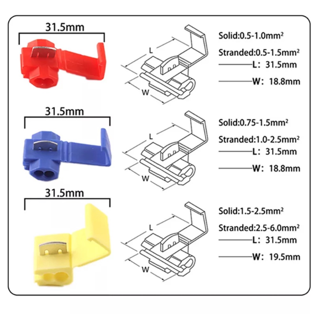 Konektor Kabel Jumper Scotch Lock Quick Splice Wire Connector