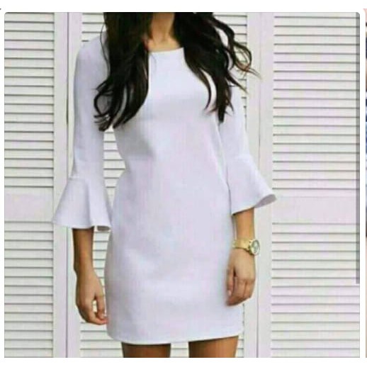 mini dress scuba putih