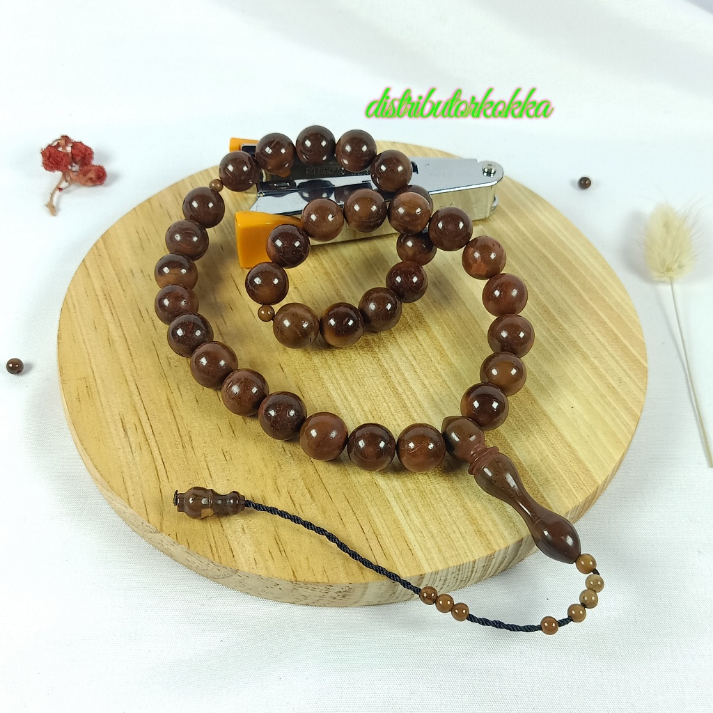 TASBIH 33 KOKKA BULAT POLOS 14MM CKT KAUKAH KOKKAH