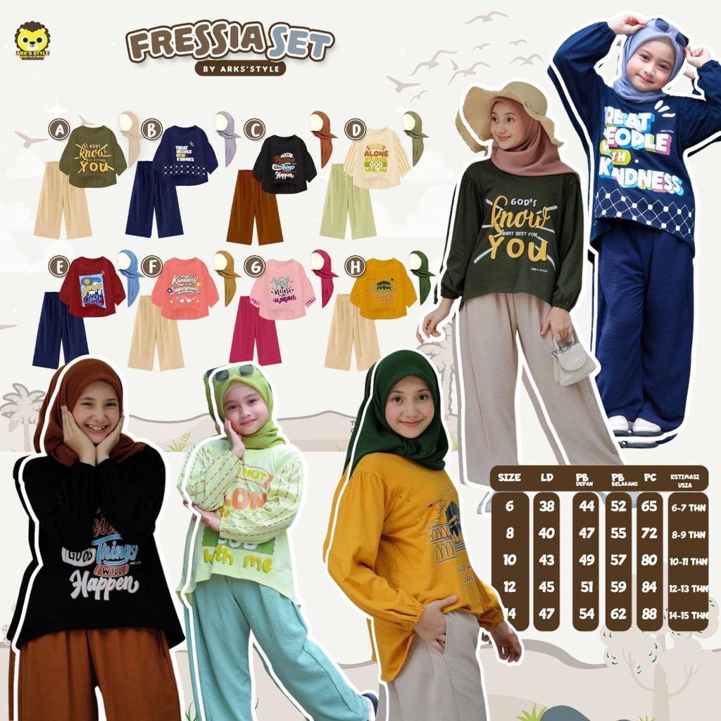 Setelana anak Fressia set for teen by Arks Style