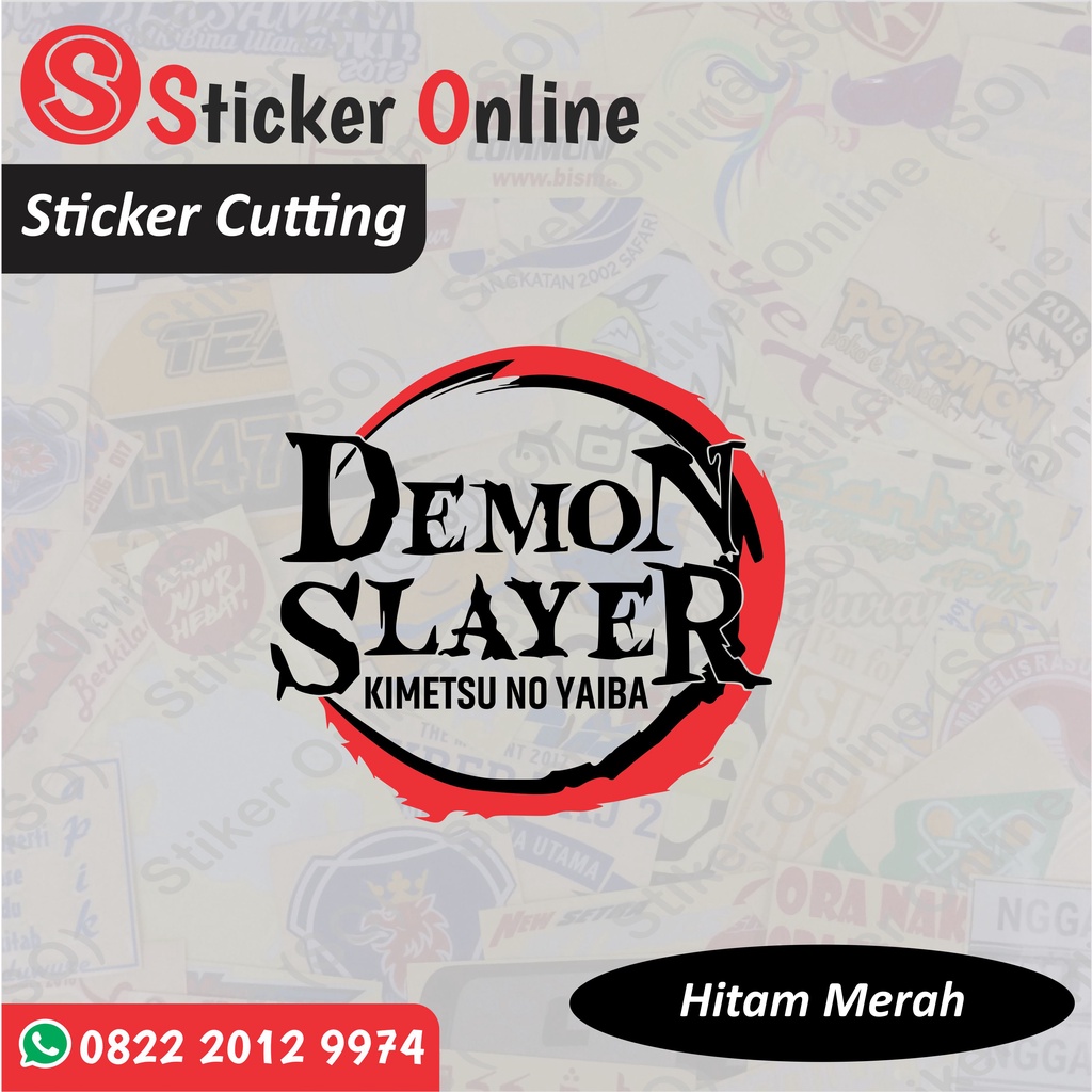 Stiker Demon Slayer | Sticker Cutting Logo Demon Slayer Motor Mobil