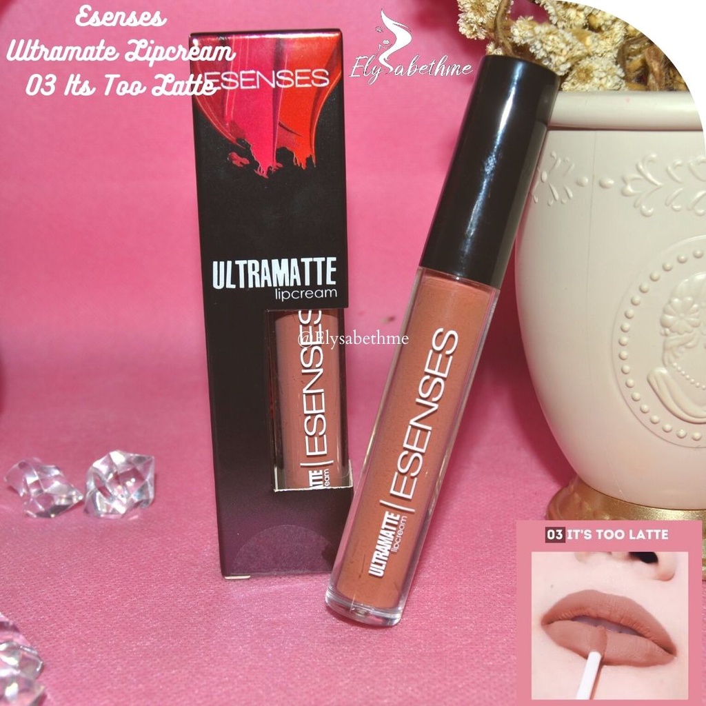 ✿ELYSABETHME✿  [ESENSES] ESENSES Ultramatte lipcream mattee lipstik cair hasil mattee tahan lama transferproof waterproof tidak nempel di masker