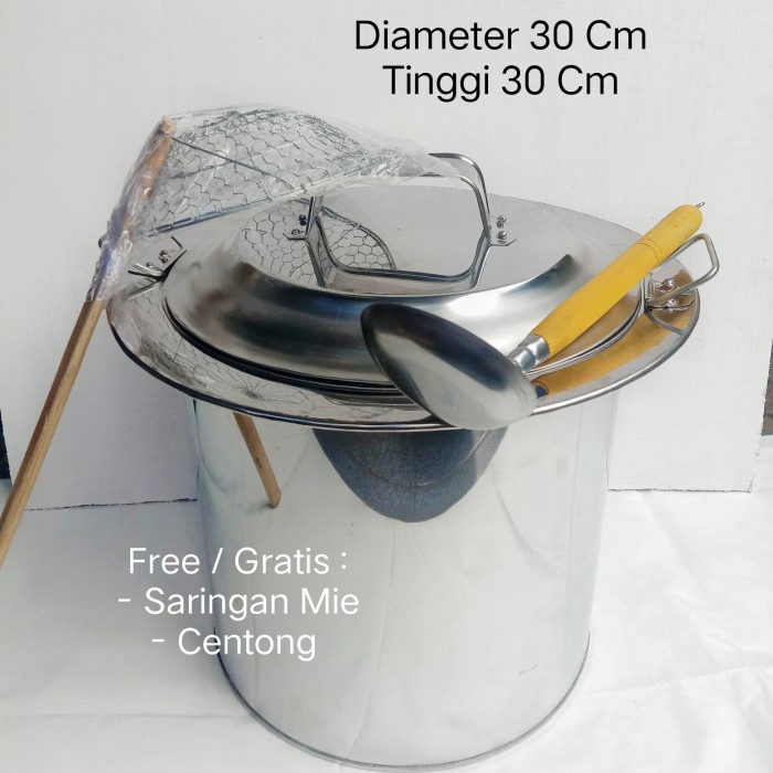 Rantang Dandang / Tong Mie Ayam Sekat Paten Ukuran 30 Cm X 30 Cm