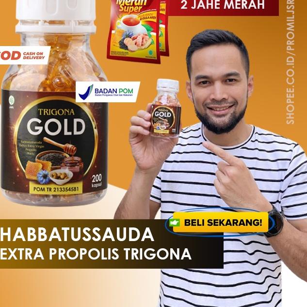 ✹ Habbatussauda Extra Propolis Trigona Gold Habatusauda Original Asli  Kapsul ✽