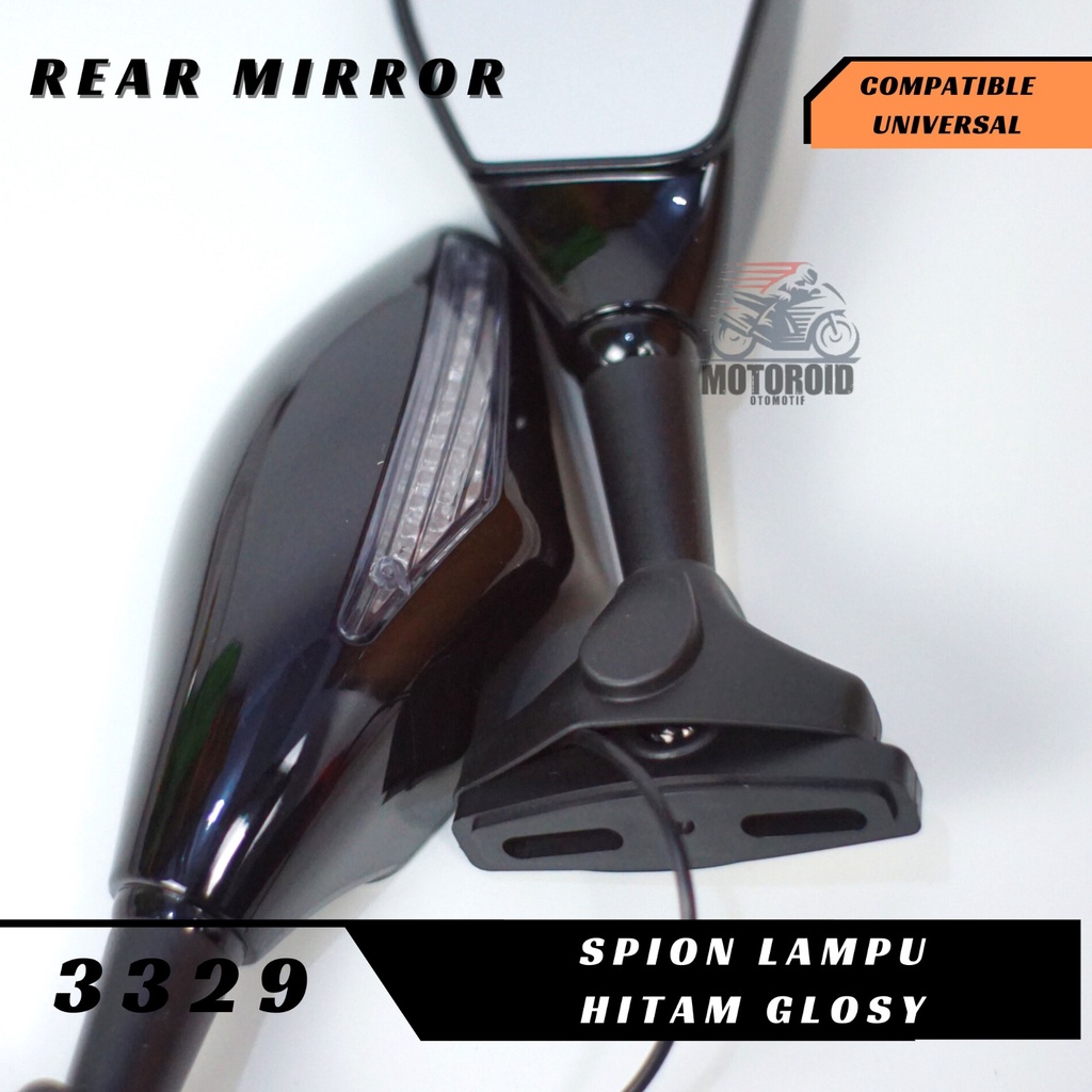 Spion R15 Lampu New Black Glossy fairing sen lampu moge