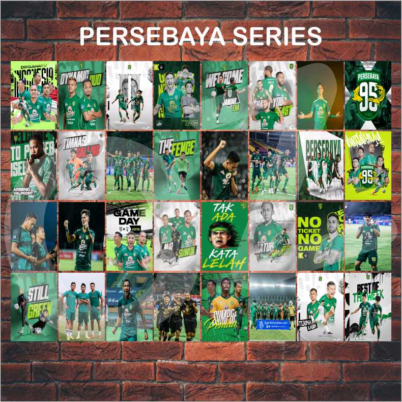 POSTER DINGDING AESTHETIC / POSTER PERSEBAYA / POSTER BOLA / MURAH ISI 32 LEMBAR