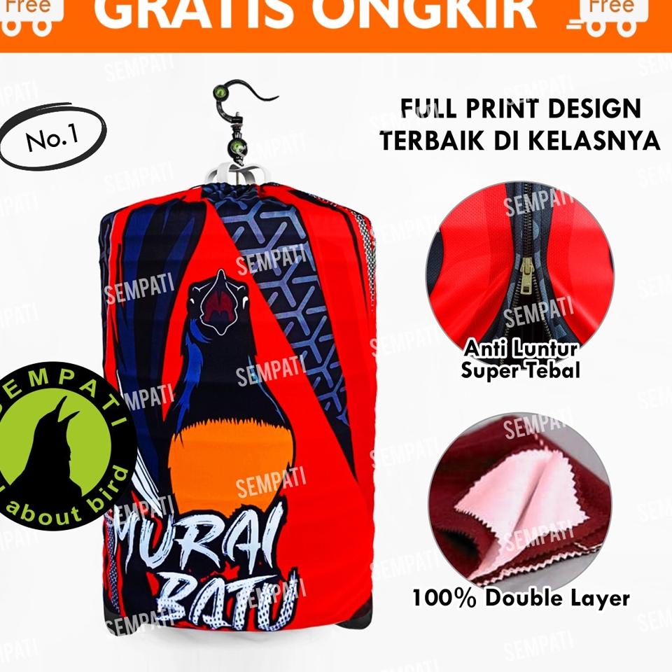 ❉ Krodong Sangkar Murai No 1 Bahan Jersey Premium Fullprint Design Motif Burung Murai Kerodong Krodo