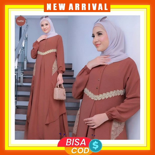Baju Gamis Elegan Baju Muslim Edlyn Maxy Mewah Dewasa Import Premium Wanita Perempuan Gsmis Cewek Pe