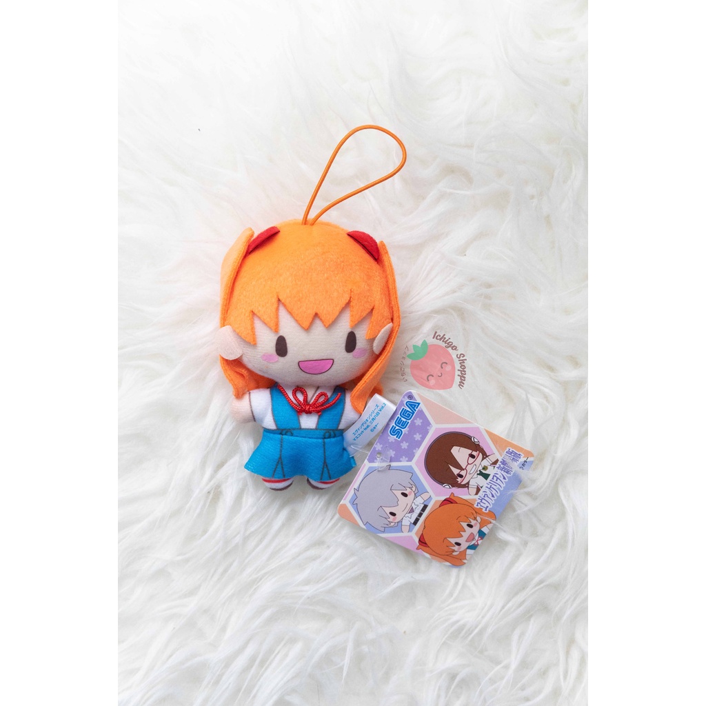 Evangelion Soryu Asuka Langley Mascot Plush Doll Strap SEGA