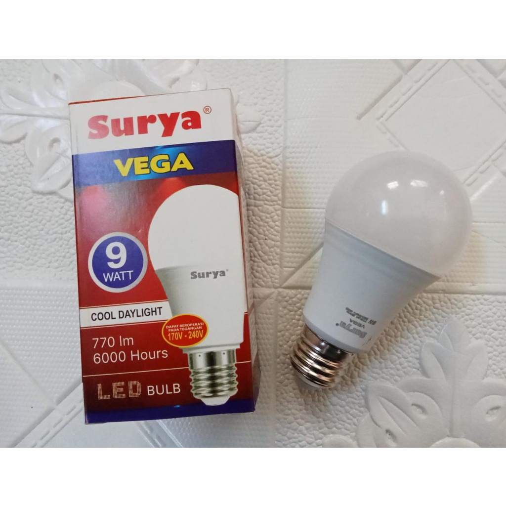Lampu LED Surya Vega Cool 9 Watt / Bohlam Lampu Surya / Lampu 9 Watt