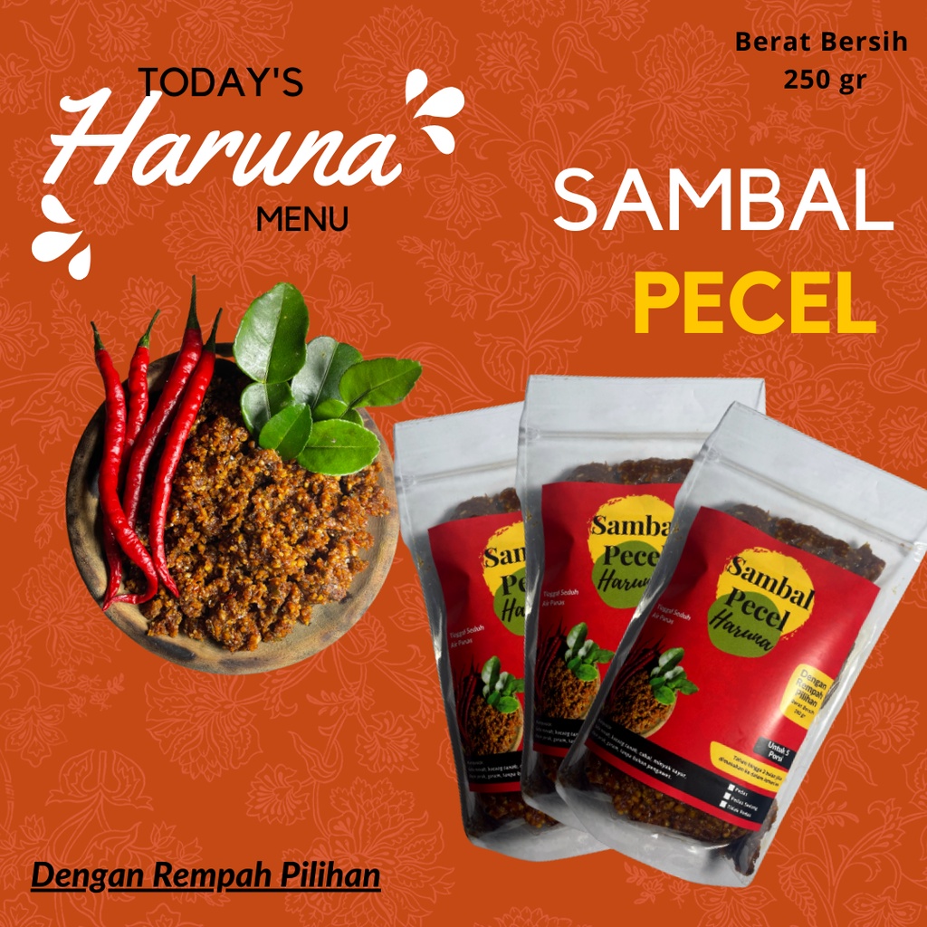 

SAMBAL PECEL HARUNA, BUMBU PECEL BERKUALITAS DENGAN REMPAH PILIHAN [PEDAS/SEDANG/TIDAK PEDAS]