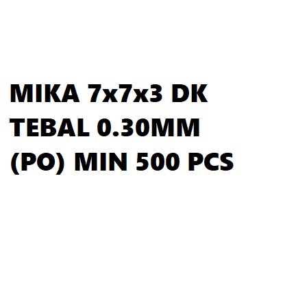 

KOTAK MIKA 7x7x3 DK TEBAL 0.30mm PREORDER