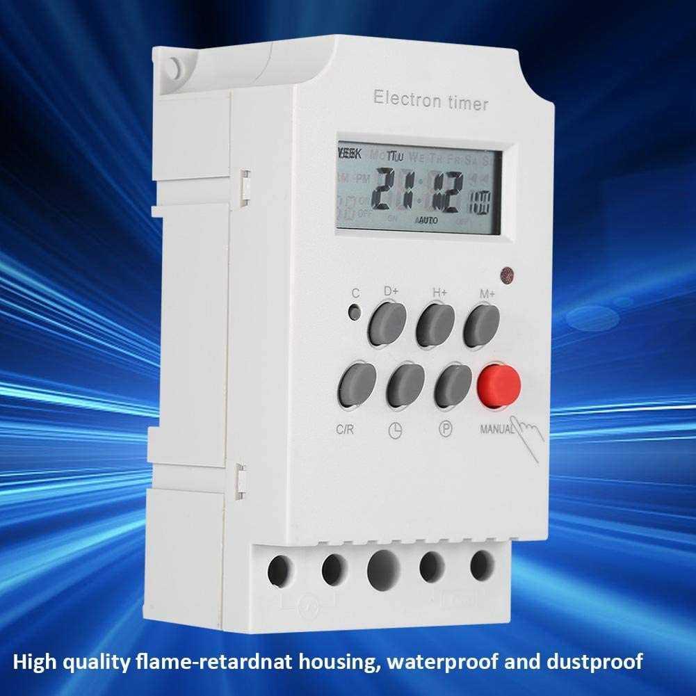 MCB Power Timer Programmable Time Switch Relay 25A 220V - KG316T-II - White