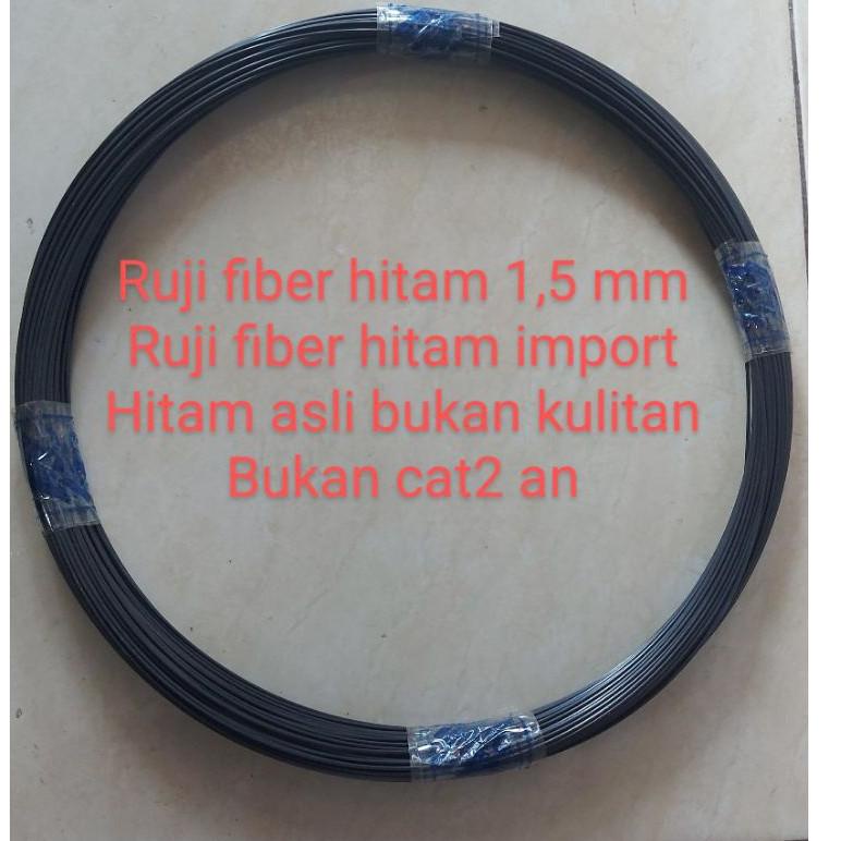 BEST SELLER Ruji jeruji fiber roll warna hitam ukuran 1,5 mm ruji fiber hitam