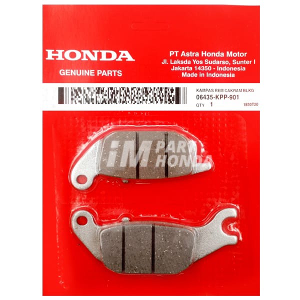 ORI KODE (06435-KPP-901) asli original honda an Presisi Kampas Cakram Belakang Blade 110 Karbu Supra