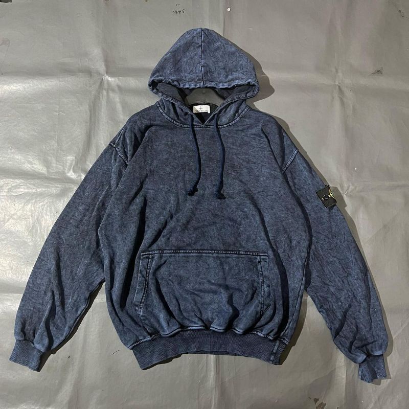 -FRMNSH- HOODIE PREMIUM STONE ISLAND NAVY FULL TAG LABEL CASUAL HYPE