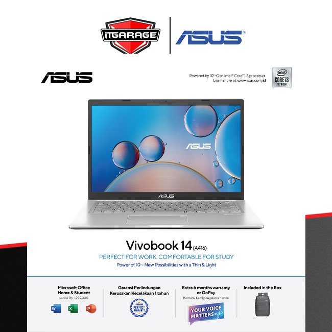 Asus Vivobook A416JAO-VIPS3502|i3-1005G1/8G/256G/Intel UHD
