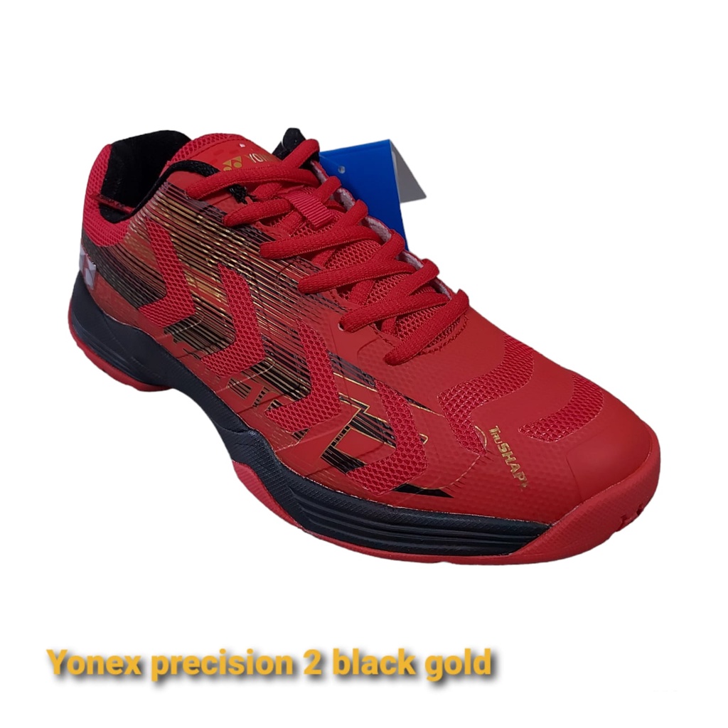 Sepatu badminton yonex precision 2 red black