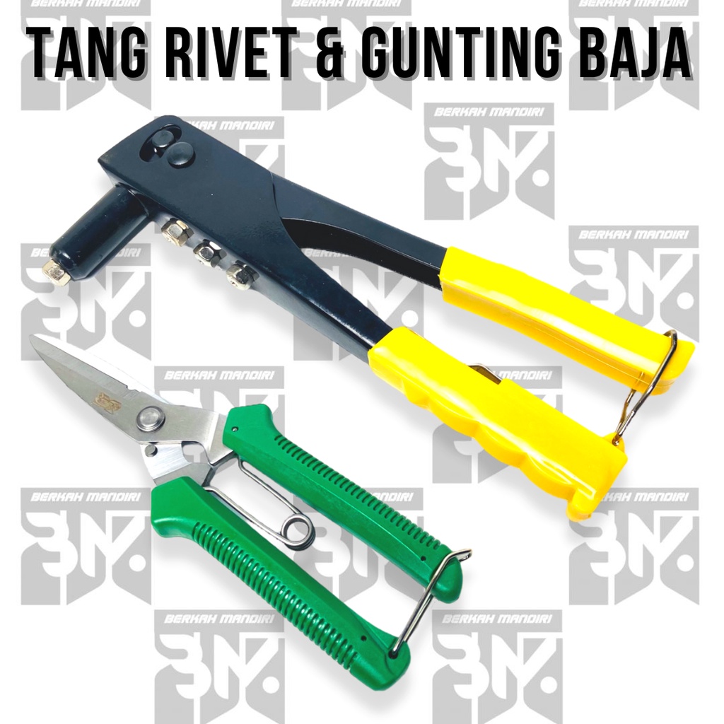 PAKET!! TANG RIVET WANLY &amp; GUNTING BAJA HOLLOW WANLY (SATU PAKET ISI 2PCS)