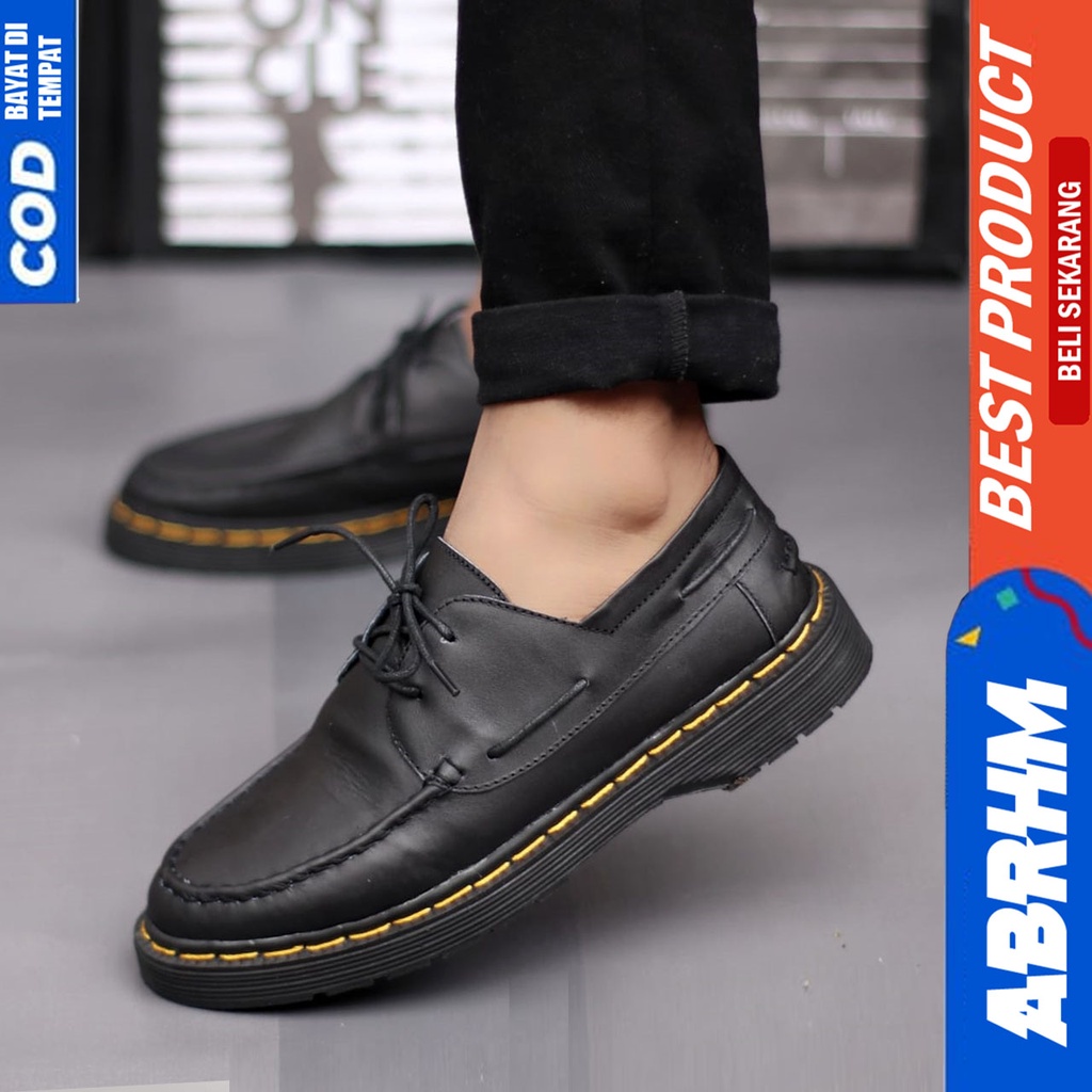 Sepatu Formal Pria Pantofel Kerja Low Boots Docmart Pendek Marten 2 Hole ABRHM ZAPATO