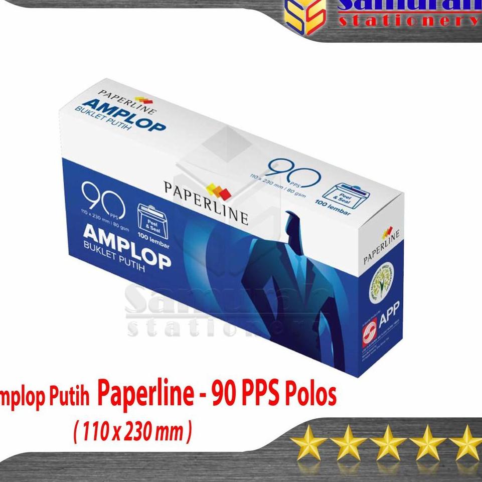 

12.12 BRANDS FESTIVAL Amplop Kertas Putih Polos Paperline 90 pps isi 100 ( 110 x 230 mm ) 80 gsm Panjang !!!
