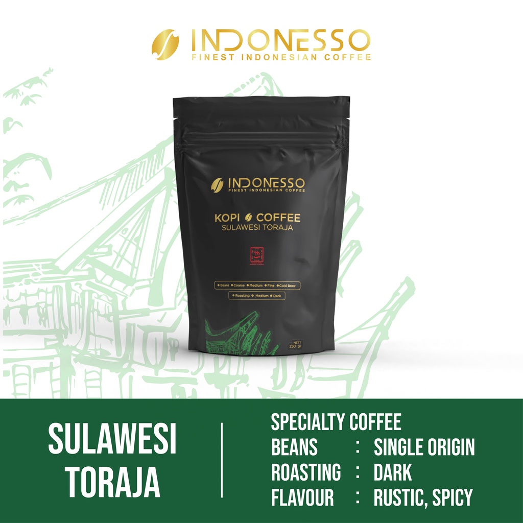 

INDONESSO Sulawesi Toraja Specialty Coffee Beans / Biji Kopi 1Kg