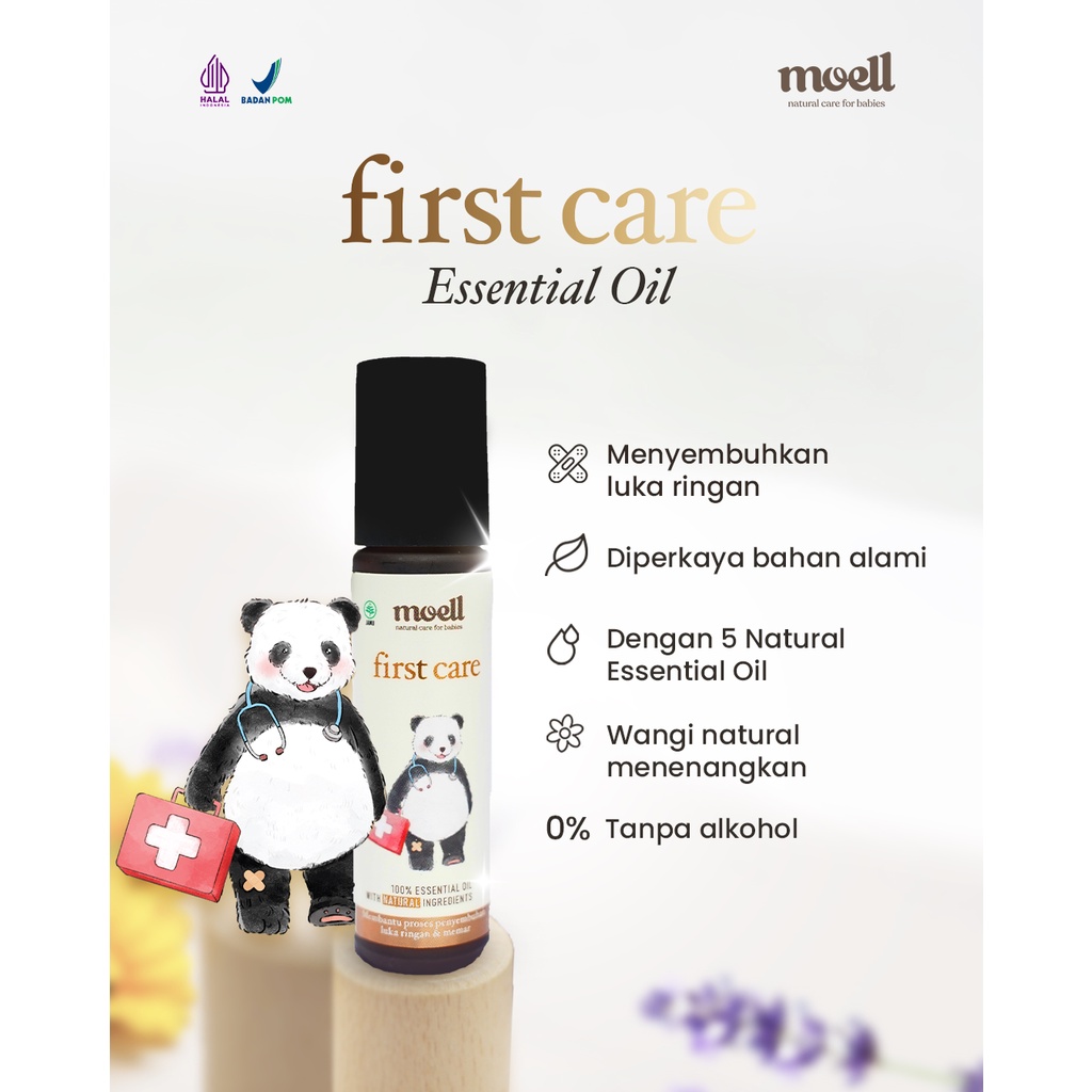 Moell First Care Natural Essential Oil / Untuk Luka Memar &amp; Bengkak