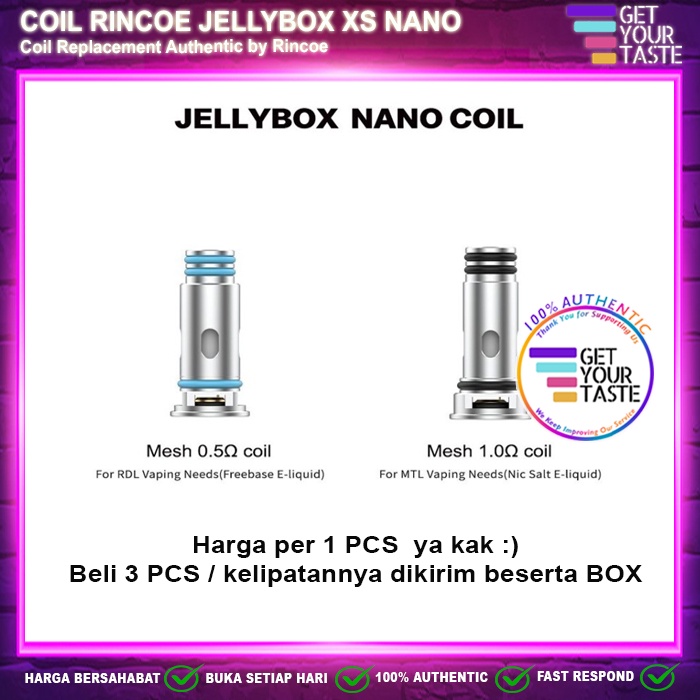 Coil Rincoe Jellybox XS Nano 2 Replacement Authentic by Rincoe