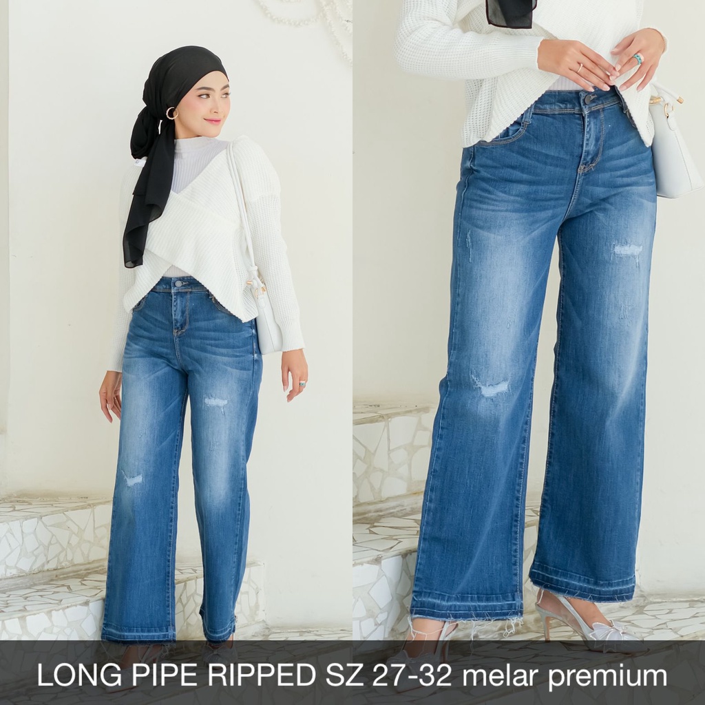 CELANA JEANS WANITA LONG PIPE JEANS SERIES -SYSCLOTHIER