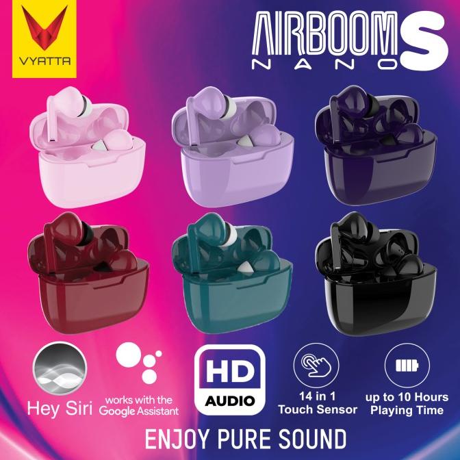 VYATTA Airboom Nano S TWS Bluetooth Headset / Earphone , Super Slim