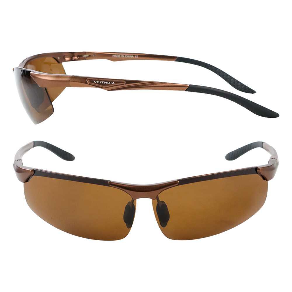 VEITHDIA Kacamata Pria Sunglasses Anti-Reflective Polarized UV400 - 6502 - Brown