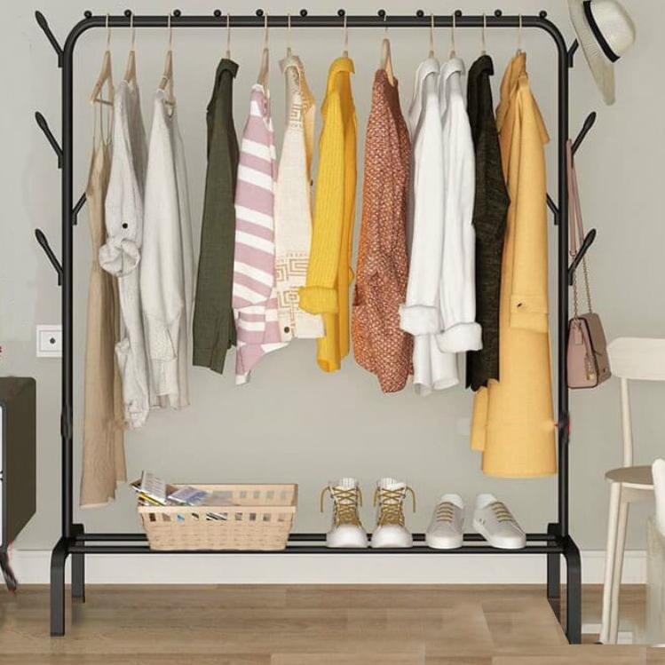 ORIGINAL% Stand Hanger Gawang Besi Kuat Putih Hitam Butik Display Gawangan Gantungan Baju BESI KOKOH