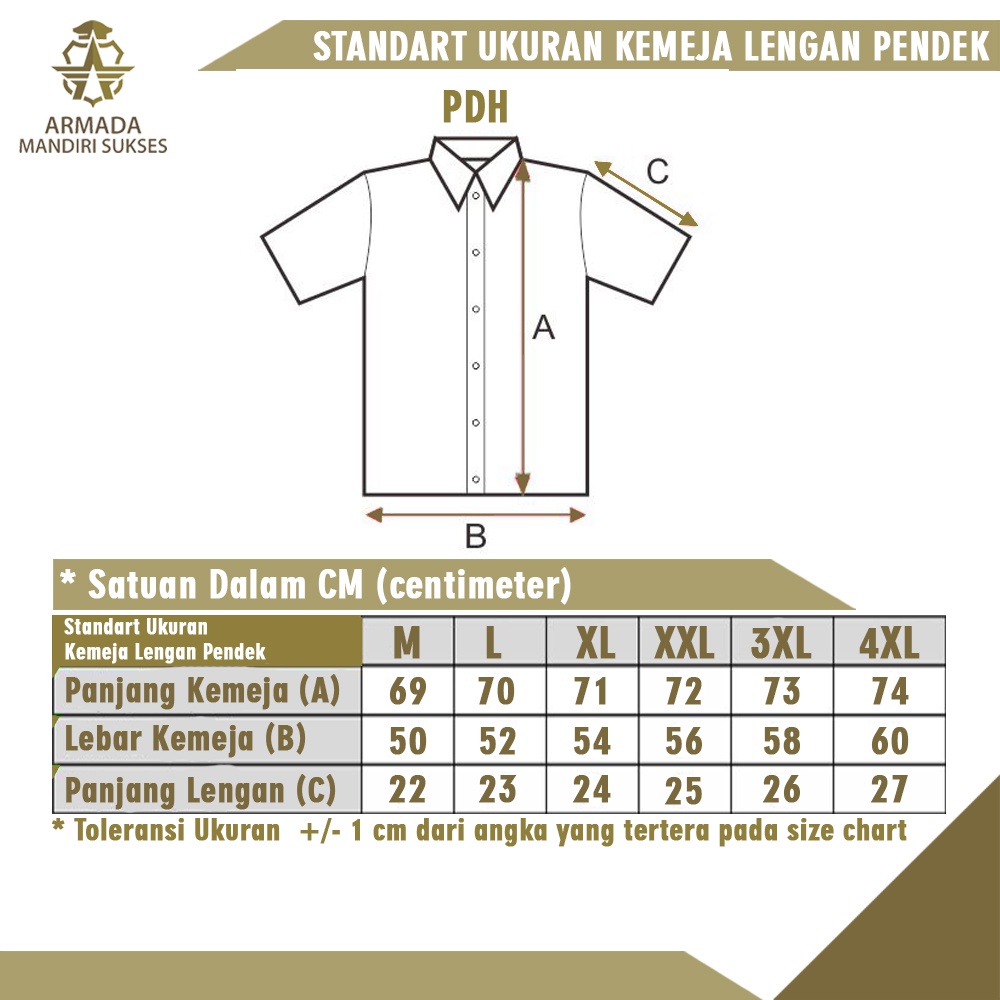 Seragam PDH Satpam Krem Gaia Trill - Seragam PDH Satpam Krem