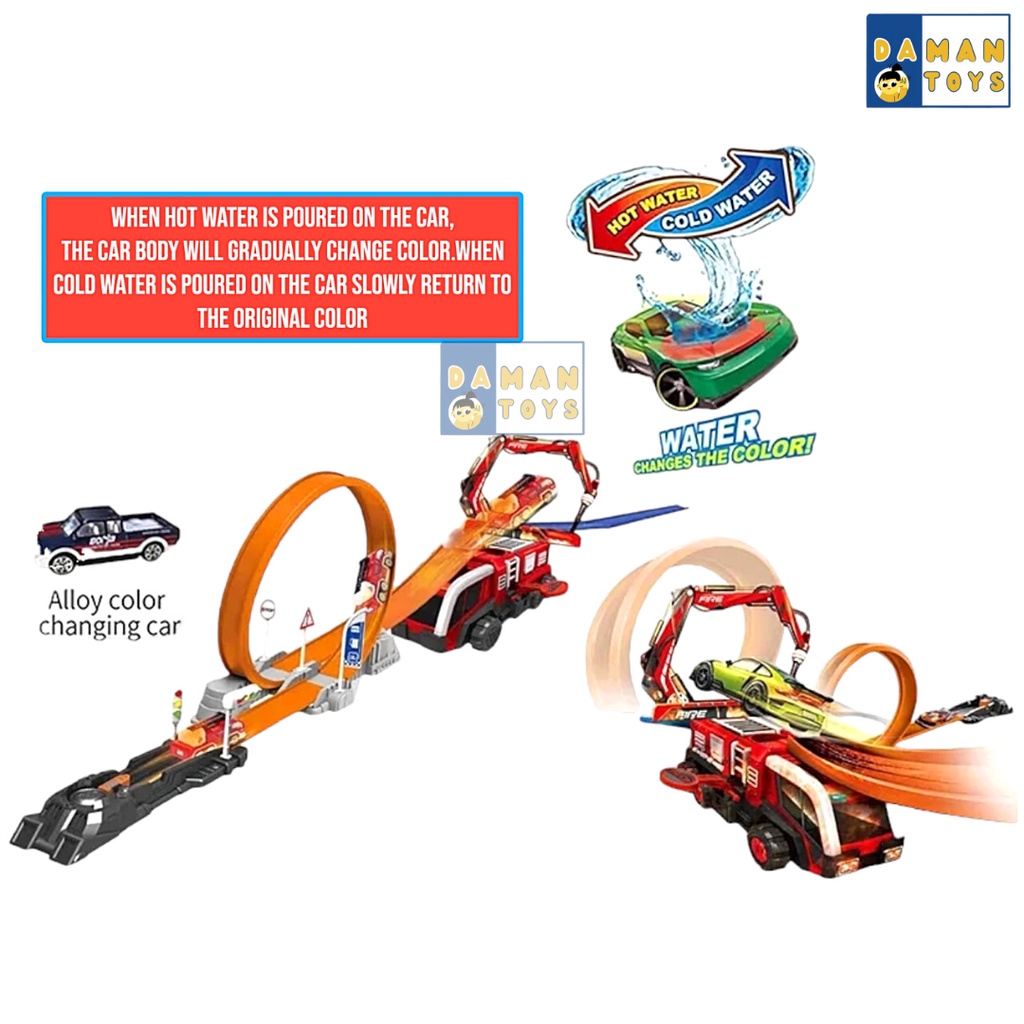 Track Racing Anak Edukasi Mainan Balap Mobil dengan Lintasan Diecast Seluncur Trek Playset