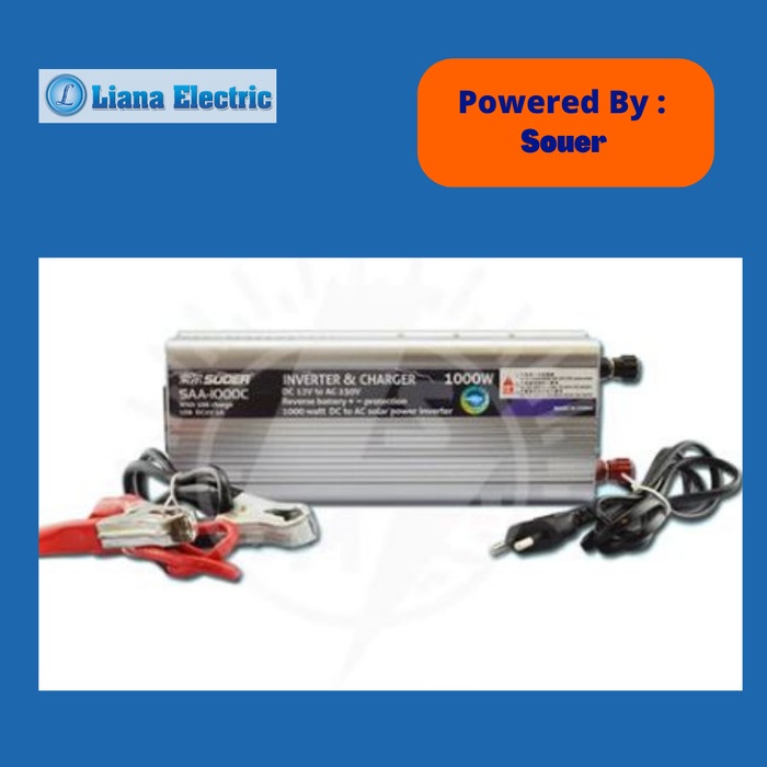 SOUER [Inverter 1000 Watt 12 Volt Saa 1000] With Charger 10 Ampere