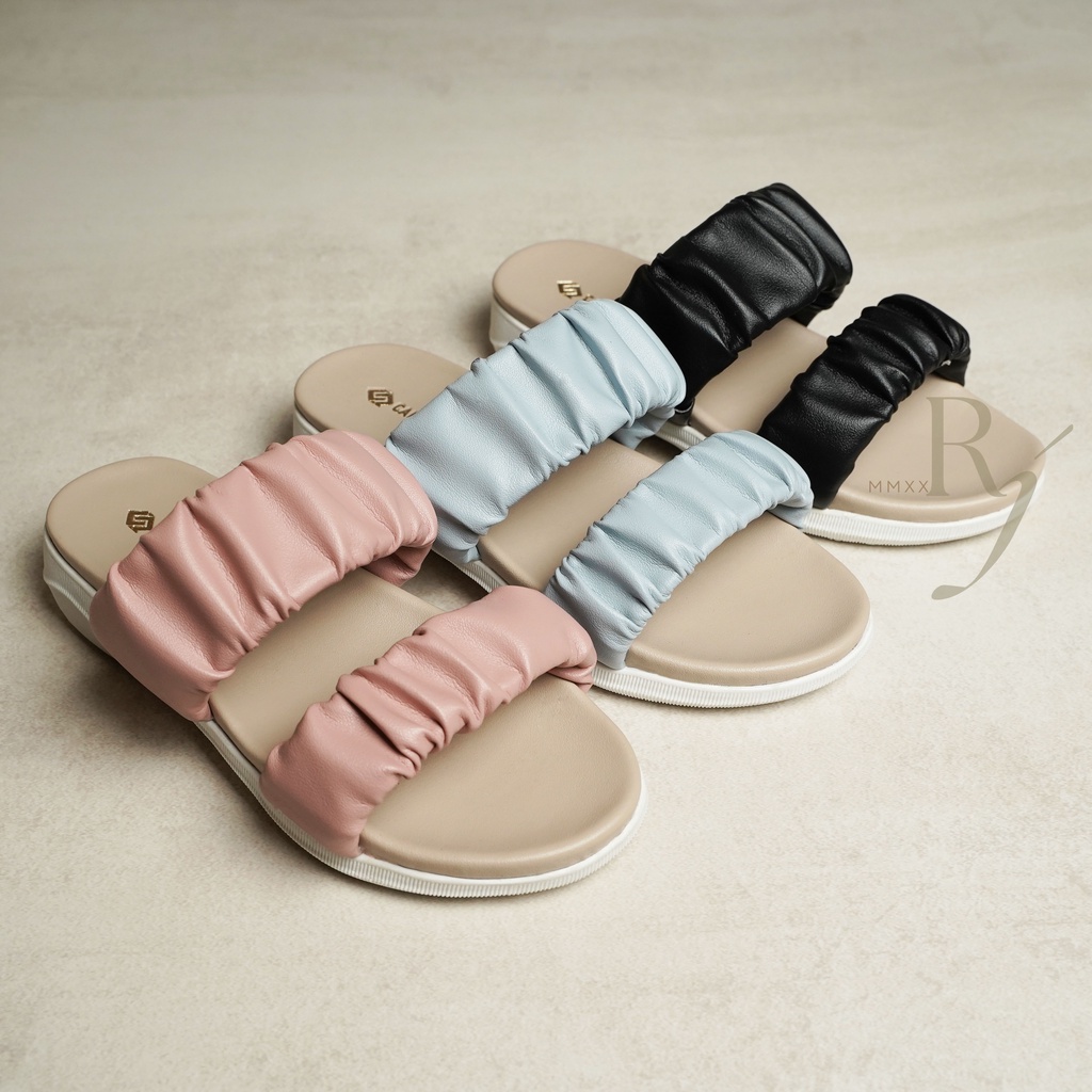 CAPHARNAUM [DAK211] Sandal Selop Ban 2 Kerut Anak Perempuan Sendal Slip On Anak Perempuan