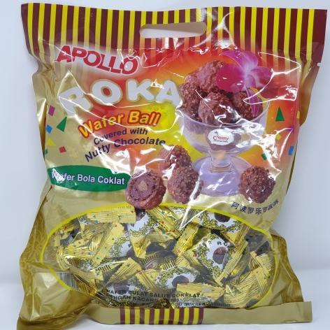

HARGA DISKON Apollo Roka Wafer Bola Coklat Refill Wafer Ball Isi 50 pcs