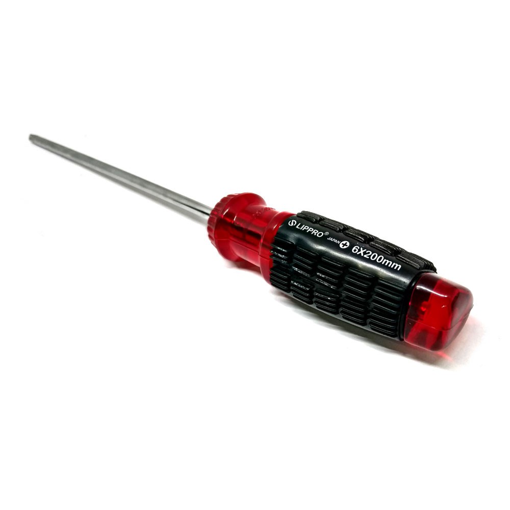 LIPPRO 126-864 Obeng Plus (+) 8&quot;x6mm Pegangan Karet Screwdriver CRV