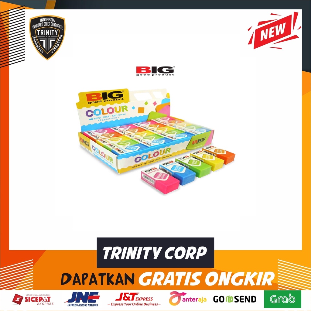 

Penghapus Eraser BIG Warna Kecil ER-9403 Per Pack